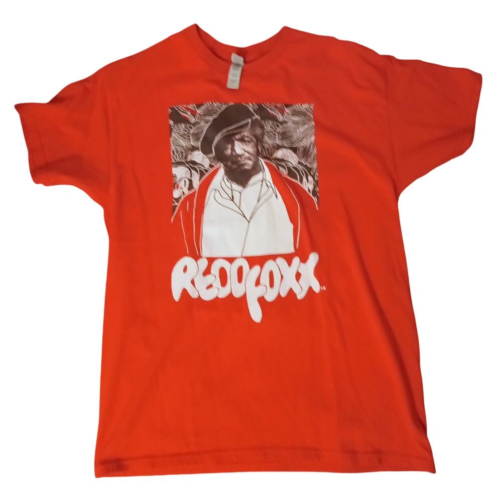 Vintage Redd Foxx Comedian Red Photo Tee Sanford and Son Comedy Shirt SZ M